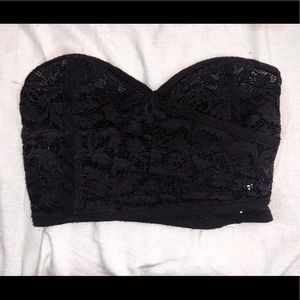 FREE PEOPLE LACE CROP TOP